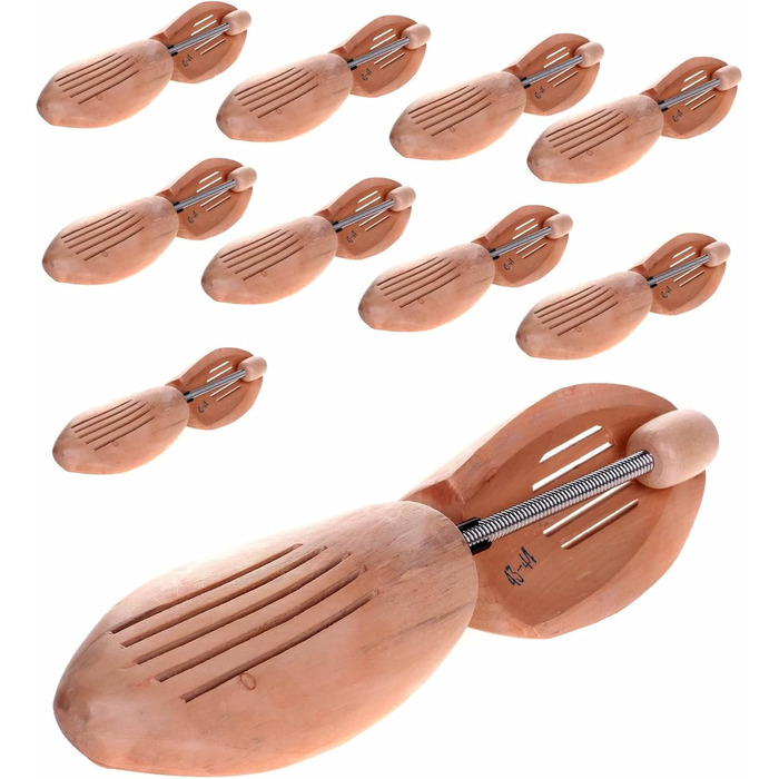 HIMRY® 5 Pairs Wooden Spiral Shoe Stretchers, Natural Wood Spiral Shoe Expanders, SHOE LAST Spiral Shoe Formers, Unisex - Women/Men, Size 35 - Size 36, KXB6001