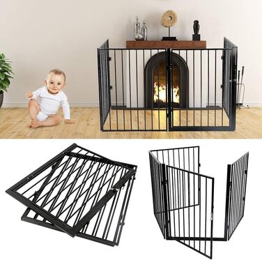 Клітка для собак, металева, розкладна, 310 x 2,5 x 75 см (5 шт.)