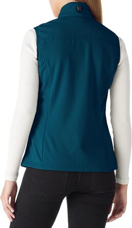 Жіноча софтшеллова жилетка Outdoor Ventures для бігу та спорту: легка, вітронепроникна, з флісовою підкладкою та 4 кишенями (XS, Nebel Blau)