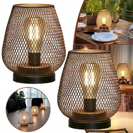 Набір з 2 металевих ліхтарів-світильників LED на батарейках, бездротові