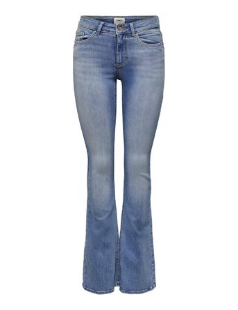 Джинси жіночі кльош ONLBLUSH середньої посадки, світло-блакитний денім, розмір L/32L