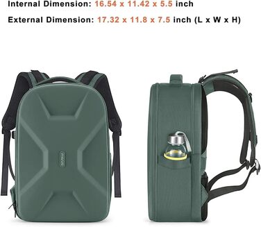 MOSISO Рюкзак для камери, DSLR/SLR/беззеркальні фотокамери, 15-16 дюймів, водонепроникний, з відділенням для штатива та ноутбука, сумісний з Canon/Nikon/Sony, (Смарагдовий)