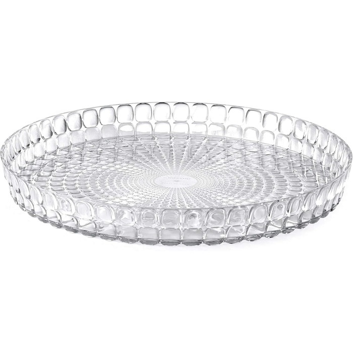 Guzzini - Tiffany, Round Tray - Transparent, Ø35.6x h4 cm - 19890100