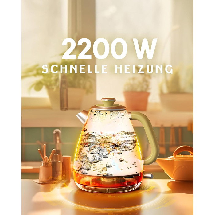 Hazel Quinn Kettle Retro Vintage Design Stainless Steel, 1.7 Liter, BPA-free, Stainless Steel, Automatic Shut-off, Water Kettle Temperature Display, Strix Controller, Dry Boil Protection, Renaissance