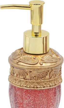 Набір аксесуарів для ванної кімнати Luent Vintage в червоному кольорі (5 предметів): мильниця, тримач для зубних щіток, попільничка, мильниця, подарунковий набір для ванної кімнати