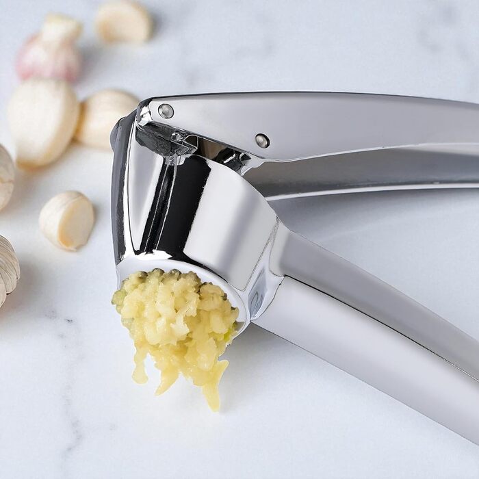 Преміум-прес для часнику EliteHoff з нержавіючої сталі, часникорізка, міцний та практичний кухонний аксесуар, стійкий до миття в посудомийній машині