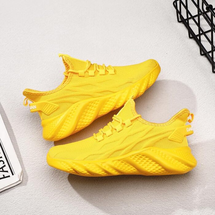 Жіночі кросівки для ходьби, бігу та трекінгу - EGMPDA, жовті, розмір 38 EU