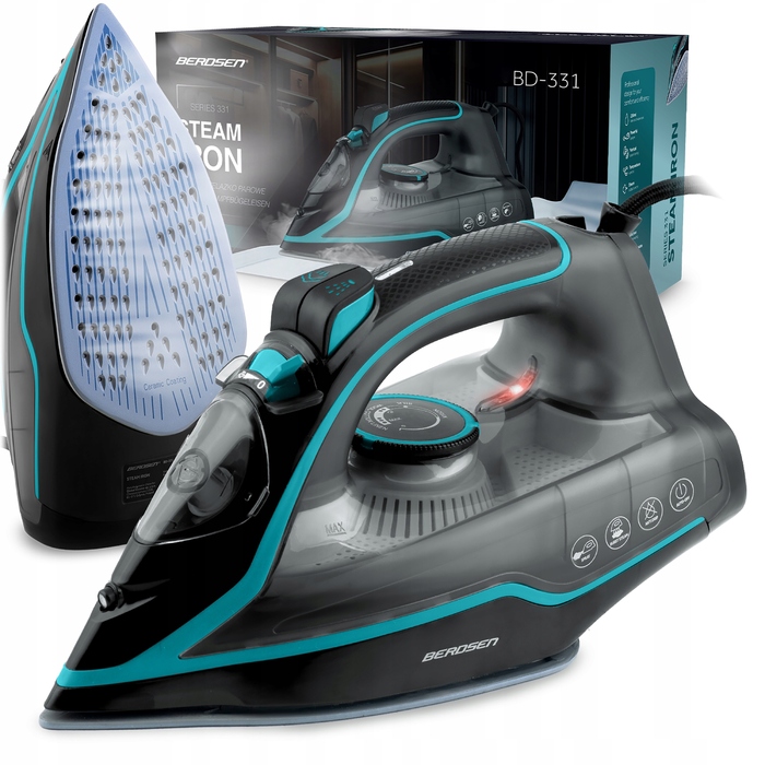 Парова праска BERDSEN BD-331 2600 Вт, керамічне покриття, з функцією вертикального прасування