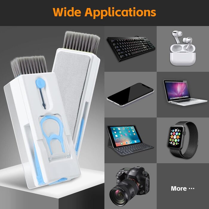 Набір для чищення клавіатури Alyvisun 11 в 1: для ноутбука, навушників, планшета, телефону, комп'ютера (блакитний)