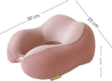 Подушка для шиї у подорожах, Memory Foam, рожева - зручна та портативна підтримка для кемпінгу та сну
