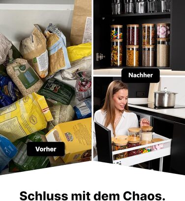 Набір контейнерів для зберігання Deco haus® 2 шт. (1,3 л) - герметичні банки для кави, цукру, крупи та інших продуктів