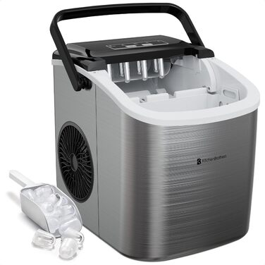KitchenBrothers Ice Cube Machine Small - Crushed Ice Machine - Ice Cube Machine, Cubes - Ice Cube Maker - Ice Maker - Ice Cube Machines - Ice Crusher - Icecrusher
