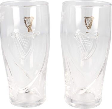 Офіційний набір з 2 склянок Guinness 1/2 Pint з тисненням арфи