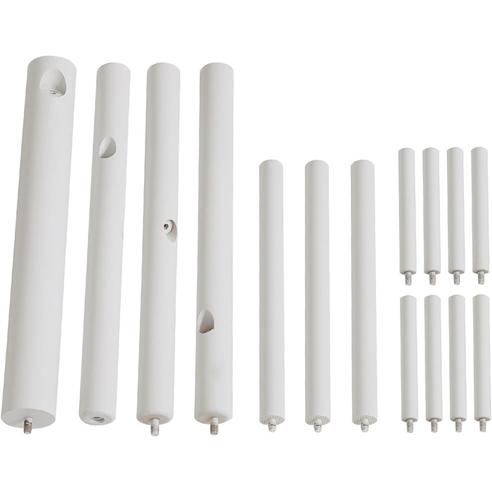 YMYNY Clothes Rack, For Clothing, Jackets, Hat, Wardrobe in Tree Shape, Clothes Rail With 8 Hooks, Bedroom, Hallway, Natural Colors HCR001N (White)