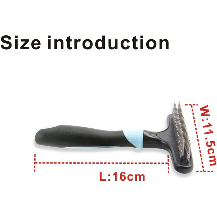 PETCUTE Щітка для собак - для підшерстка, вичісування шерсті, синя