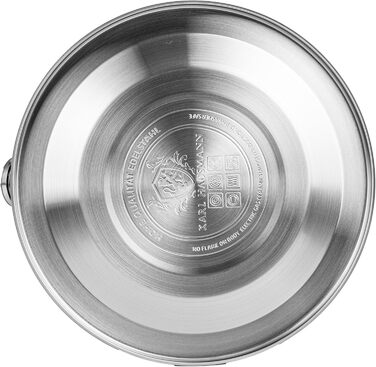 Чайник Karl Hausmann 3L з автоматичним свистком - чорний, з нержавіючої сталі, для індукційних, газових та електричних плит