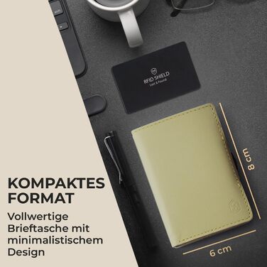 Чоловічий шкіряний гаманець Slimpuro з RFID захистом, компактний з відділом для монет, для чоловіків та жінок, вміщує 12 карт.