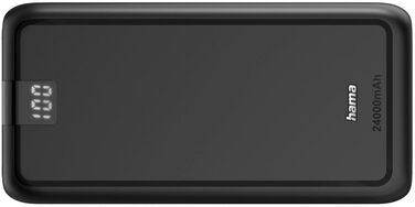 Powerbank Hama Performance 10 24000mAh: зовнішній акумулятор з USB-C та 2x USB-A, сертифікований Power Pack, для телефону, планшета, Bluetooth-колонки, портативний зарядний пристрій