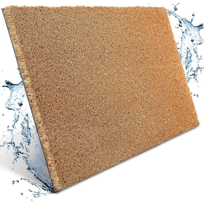 Кокосовий килимок для підлоги [водостійкий] - надміцний - для входу [зовнішній] - килимок для входу 40x60 см, натуральний