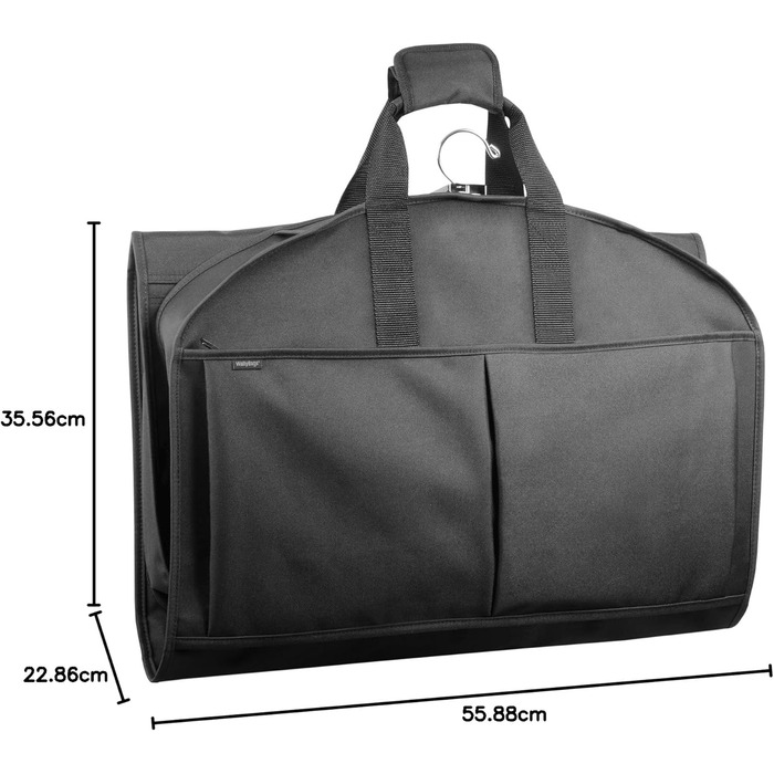 Чохол для костюмів та одягу WallyBags 510 Black 48 дюймів, чорний, з підкладкою, складаний