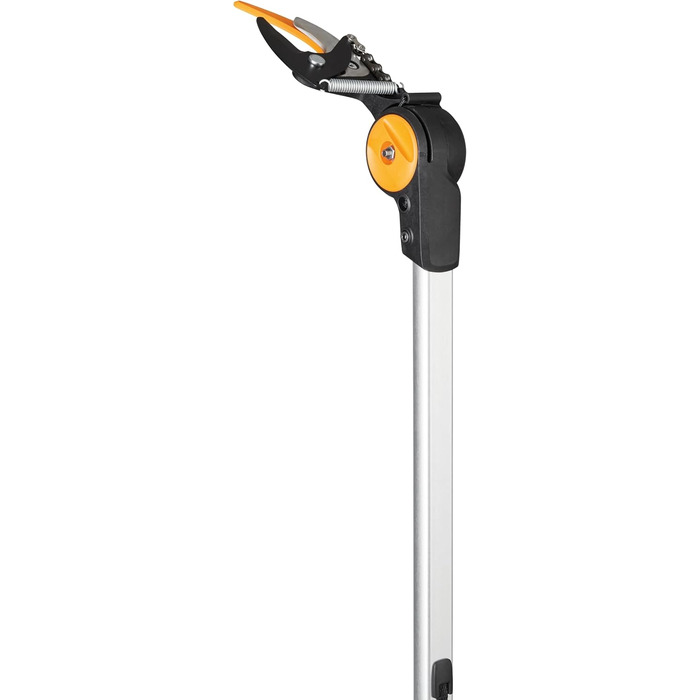 Телескопічний сучкоріз Fiskars UPX86 для свіжих гілок, антиадгезійне покриття, сталева лезо, алюмінієва ручка, 2,4–4 м, чорний/помаранчевий