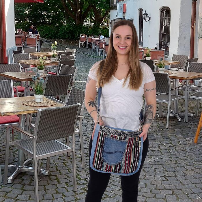 Sunsa Women's Bags Crossbody Bag Handbag Canvas & Jeans. Large Boho Crossbody Bag/Bag Shoulder Bag, Gift Ideas for Women/Girls Sustainable Products