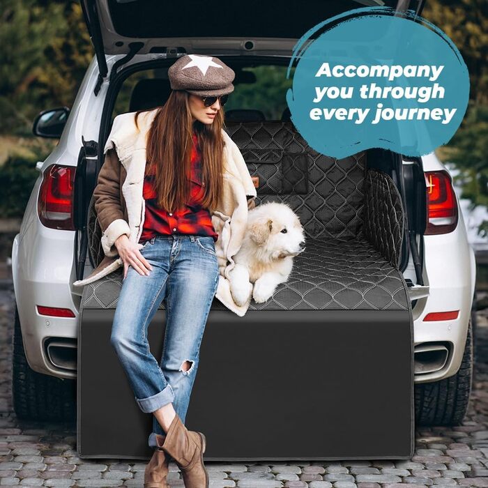 Захисна ковдра для собак у багажник авто KYG, 215x110 см, чорна, водовідштовхувальна, антиковзаюча