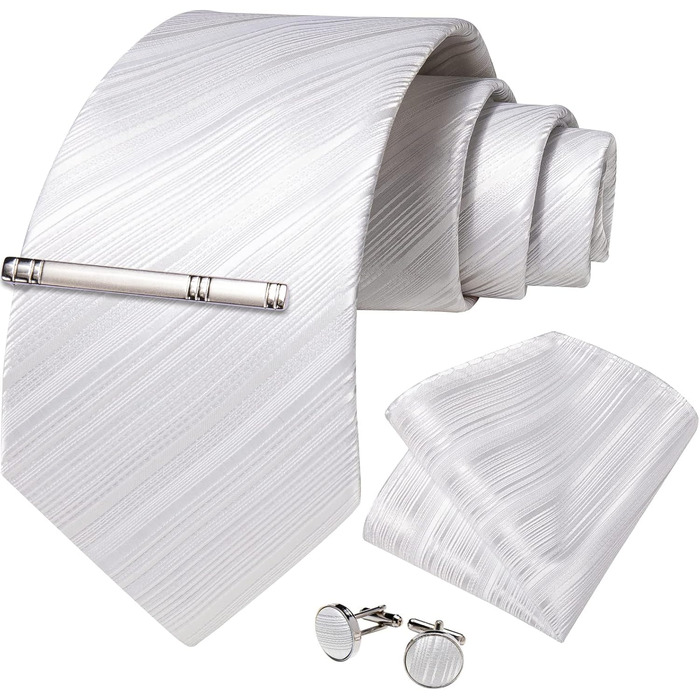 Мужской шелковый галстук и платок в нагрудный карман DiBanGu - набор для торжественных мероприятий