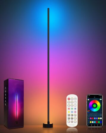 LED-підсвітка для дому: RGB-лампа для вітальні, спальні, ігрової кімнати. Димер, керування через додаток, музичний синхронізатор, 16 мільйонів кольорів, 68 режимів, чорний колір