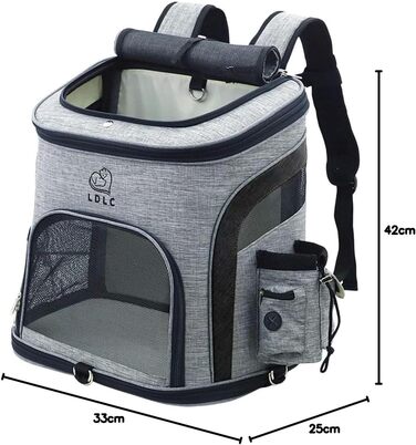 Рюкзак для вигулу домашніх тварин HYZH, 40x37x28 см, для собак та котів, дихаючий, складний, стильний