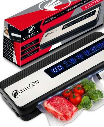 Вакууматор MYLCON сріблястий, 140 Вт, 30 см, з пакетами та ножем
