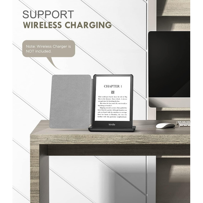 Чохол MoKo для Kindle Paperwhite 11 (2021) 6.8 дюйма, тонкий, легкий, з авто-вимиканням, зелений, чорний