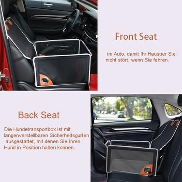 Автокрісло для собак - комфортне та дихаюче, для маленьких та середніх порід