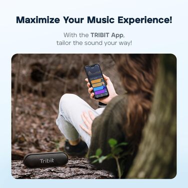 Tribit XSound Go Bluetooth колонка 16W, чорна: Водонепроникна (IPX7), 24 год, TWS, портативна для подорожей, пляжу, кемпінгу