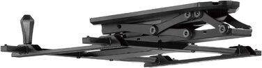 Maclean Tiltable TV Mount for Ceilings & Sloped Roofs - 32-70 Inch TVs, 3m HDMI 2.1a Cable, Remote Control, Up to 35kg, VESA 600x400