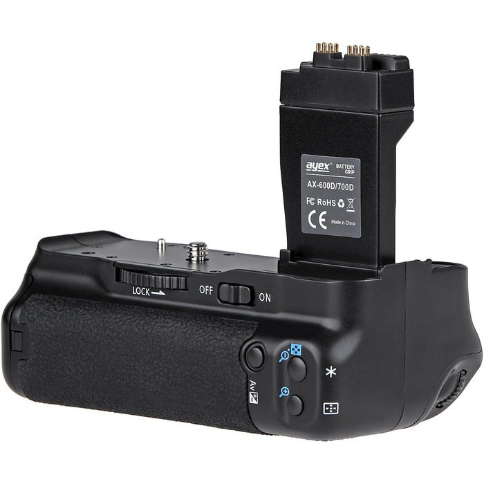 Акумуляторний хватка (Battery Grip) для Canon EOS 700D, 650D, 600D, 550D сумісний з BG-E8, чорний