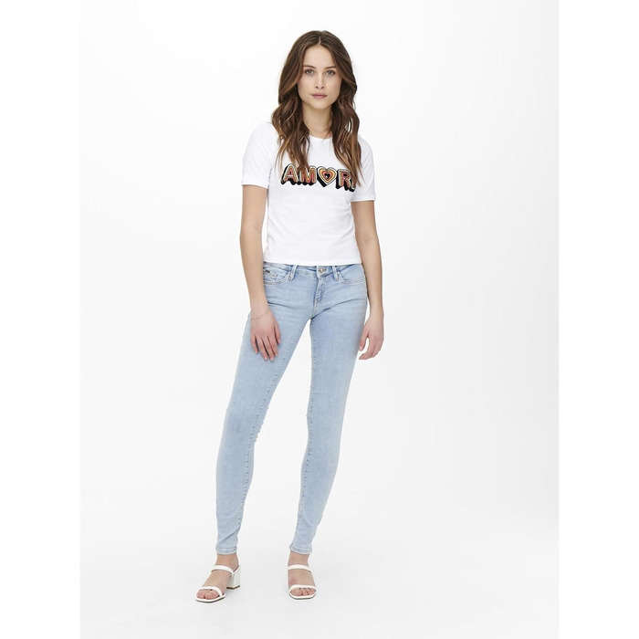 Джинси скінні жіночі ONLY CORAL, низька посадка, блакитний денім, розмір 32