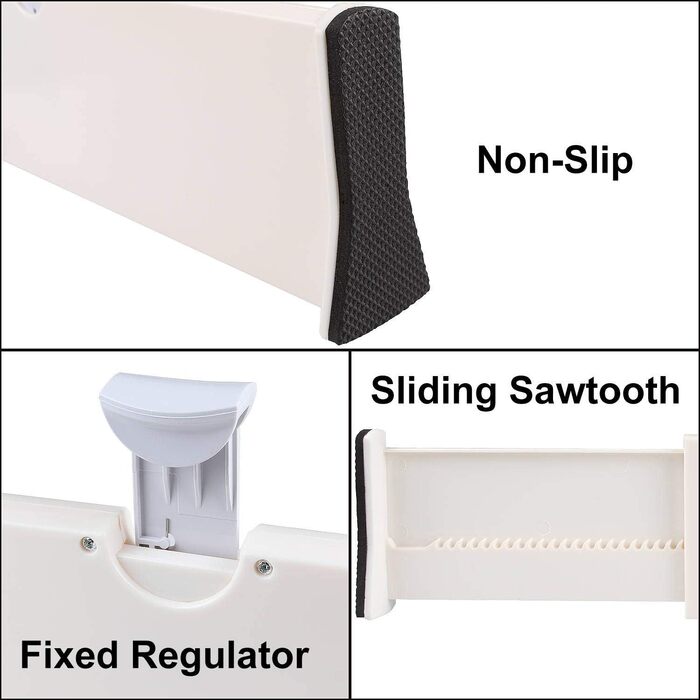 Drawer dividers, 11 inches - 17.1 inches, adjustable dresser, drawer dividers for cutlery and utensils, tray organizer for kitchen, drawer, bathroom, bedroom, office, or dresser, 4 pack