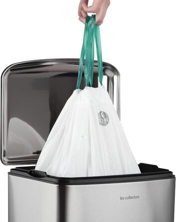 Відро для сміття Les Collecteurs Küchen N°712, 30 л, нержавіюча сталь, знімний внутрішній відро, дизайн, міцне, тихий закриття кришки