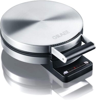 GRAEF Waffle Iron WA 80, Brushed Stainless Steel Stainless Steel Matte Single