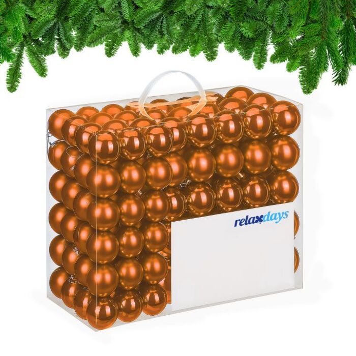 Relaxdays Set of 100 Christmas Baubles