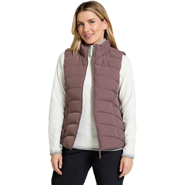 Жіночий жилет Mountain Warehouse Opal з утеплювачем - легка термокуртка, кишені на блискавці, водовідштовхувальний (32, маульфорсграу)