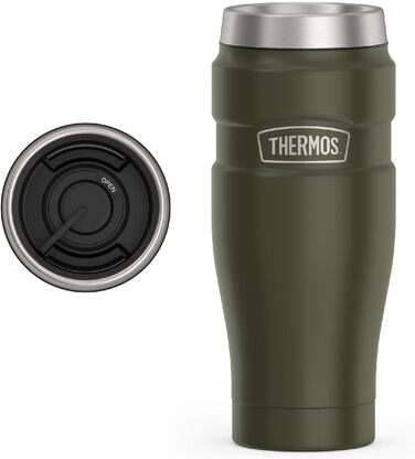Термос туристичний сталевий King 16 oz, армійний зелений