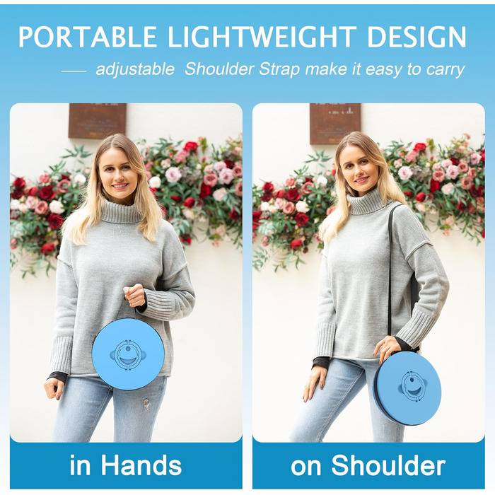 Складаний стільчик Alevmoom: міцний, телескопічний, з подушкою, 50 см, 450 кг, для риболовлі та кемпінгу (синій)