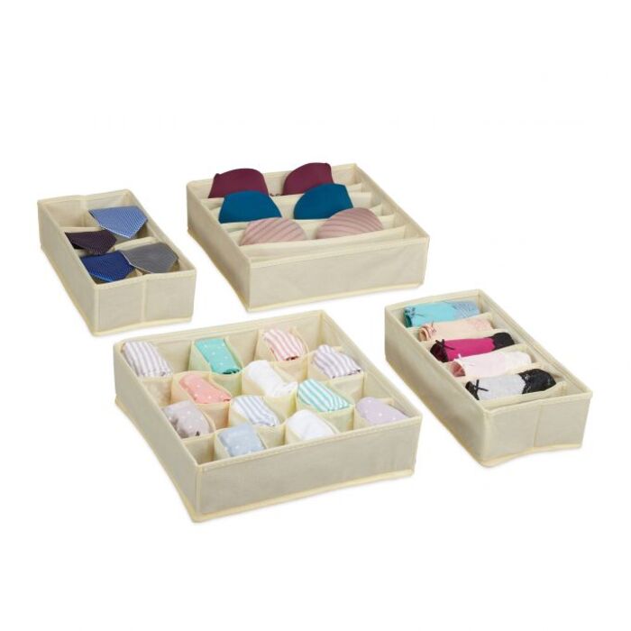 Relaxdays 4-piece Underwear Organizer Set