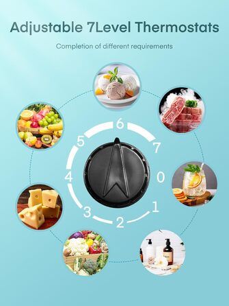 Міні холодильник 46 л з відділенням для льоду, тиха робота 42 дБ, регулювання температури, для кухні, офісу, спальні, готелів та маленьких квартир (колір нержавіюї сталі)