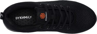 Зручні захисні черевики DYKHMILY для чоловіків та жінок. Легкі робочі черевики з металевим підноском, дихаючі, спортивного стилю, для промисловості та майстерні. Розмір 42.5 EU, чорний колір.