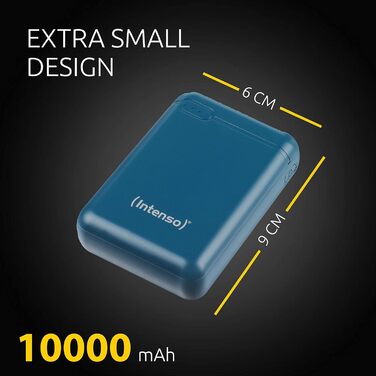 Powerbank Intenso XS 10000mAh Petrol: зарядний пристрій для смартфона, планшета, MP3-плеєра, цифрової камери