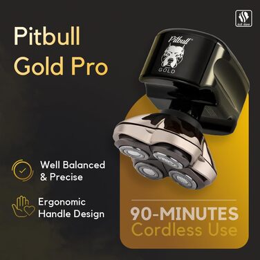 Електричний чоловічий верстат для гоління Skull Shaver Pitbull Gold PRO GX5 для обличчя та голови