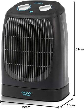 Теплова гармата Cecotec ReadyWarm 2070 Max Force, 2000 Вт, з функцією охолодження та обертанням, 3 режими роботи, чорна